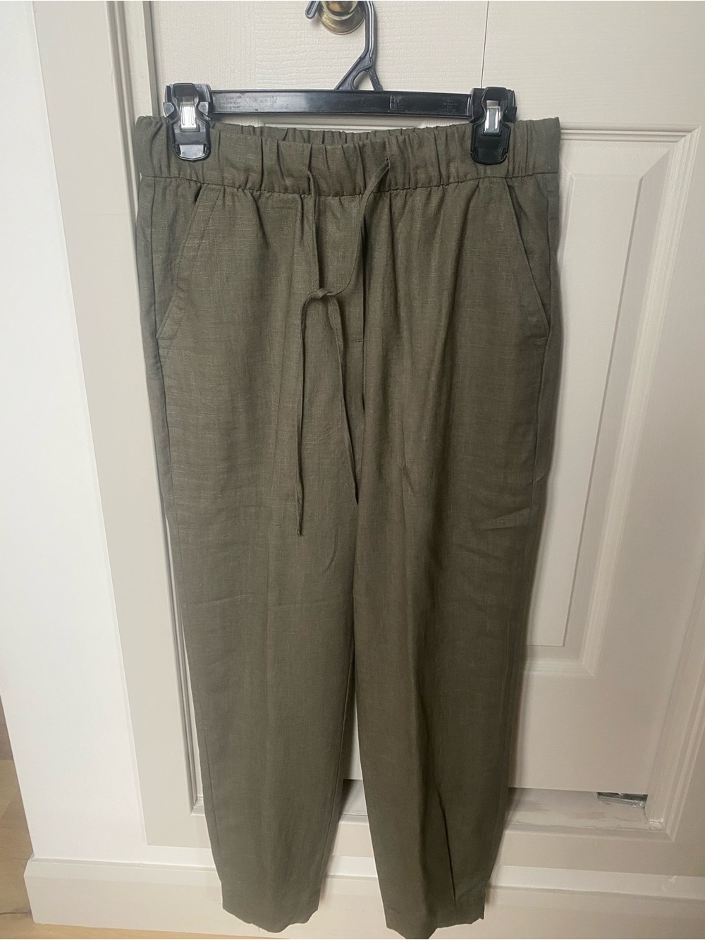RW&CO. Olive Drawstring Straight-Leg Pants